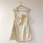 L'Academie L’academie Ashleigh Stretch Cotton Cargo Mini Dress in Khaki Beige XL Photo 2