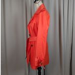 MICHAEL Michael Kors Double Breasted Rain Trench Coat Coral Orange Size XS Photo 14