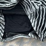 Nicole Miller  Ruffle Sheath Dress Gray Black Large Photo 4