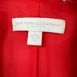 New York And Company  Coral Linen Belted Button Up Jacket Blazer Size 14 FLAWED Photo 5