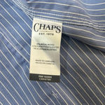 CHAPS  Blue White Pinstripe Button Down Photo 3