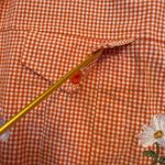 Quacker Factory Womens Stretch Orange Gingham Daisy Jacket Size L NWOT Size L Photo 6