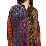 Johnny Was  Frida Button Down Shirt in Muted Earth Tones Velvet Photo 0