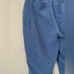 FIGS  High Waisted Yola Skinny Scrub Pants in capri blue sz small Photo 9