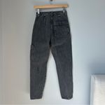 Topshop 25 Mom Jean Black Acid Wash with Zipper Pockets and Utility Side Pockets Photo 9