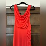 BCBGeneration BCBGMAXAZRIA Cowl Neck Maxi Dress Bright Poppy Size XXS Photo 9