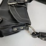 ALDO Vintage Womens Shoulder Bag 11" x 5" Black Leather Y2K Studded Snap Closure Photo 6