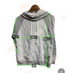 Miss Chievous 025-006 Hoodie Womens M Gray Lace Crochet Over Front Casual Photo 5