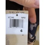 XScape Women's Blue Floral Chiffon Halter-Neck Gown Dress Size 6 Ruffle Photo 5