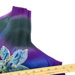 Venus Floral Midi‎ Dress Womens L Rayon Sheer Vacation Beach Cover Up Colorful Purple Size L Photo 6