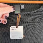 Shannon Passero Black Chunky Scoop Neck 100% Cotton Sweater Size Large NWT Photo 1