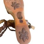 Born Brown Leather Cork Wedges Sandals Ankle Strap Braided Size 9 Women's Photo 14