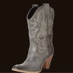Very Volatile Very Volitile gray faux cowgirl boots! Stitched shaft & decorative studs! Photo 4