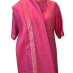 Vintage 1960s custom pink gown maxi dress slender Barbiecore prom size medium Photo 2