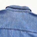 NEW Sleeveless Denim High Waist Button front Dress Tiered Skirt Size Medium Blue Photo 8