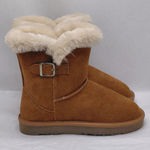 Style & Co  Womens Ankle Boots Size 6 Tiny2 Chestnut Suede Faux Fur Shearling NIB Photo 0