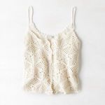 American Eagle AE Crochet Button Crop Top Photo 1