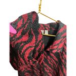 Chico’s Traveler Collection Crinkle Textured Animal Print Jacket Blazer Flaw XL Black Photo 5