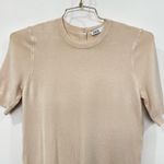 ZARA  Cream Knit Top Size Small Short Sleeve Photo 2