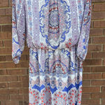 Tacera Boho Dress Bohemian Knee Length Multicolor Pattern Womens Size Medium EUC Photo 0