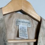 Vintage Liz Claiborne Beige Floral Pattern Button-Up Vest Photo 2
