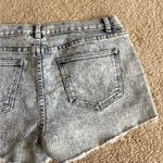 Unif Y2K Jeans Women's Shorts Acid Wash Lace Detail Shred Distressed High Waist 32 Photo 8