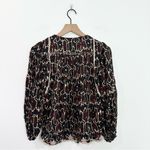 Anthropologie Maeve Veda Printed Embroidered Peasant Blouse Size XXS Petite Photo 4