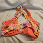 Time And Tru Small Orange Cream Floral Halter Bikini Top Photo 1
