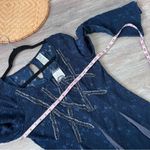 Free People Nwt ‎ blue sheer lace beaded bell sleeve witchy dress Photo 7