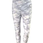 Forever 21 White & Grey Camo Yoga Leggings – Size Small | High Waist Photo 1