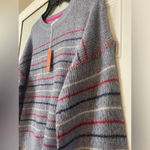 Sundry Anthropologie Cashmere and Wool Balloon Sleeve Striped Sweater Size L Photo 3