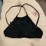 Aerie ! Black high neck tie back swimsuit bikini top size small! Photo 2