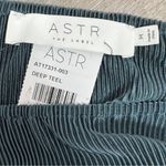 ASTR The Label Zeva Pleated Balloon Sleeve Smocked Blouse Top Deep Teal Medium Photo 9