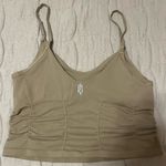 Free People Movement Beige Tan Athletic Low Cut Crop Tank Top Size M Photo 5