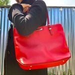 Nine West Red Society Girl Tote (NWOT) Photo 0
