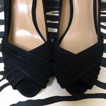 Talbots Black Suede Peep Toe Pump Photo 4