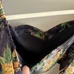 Lulu’s Floral Puff Sleeve Corset Crop Top, Smocked Sweetheart Blouse, Small Black Photo 11