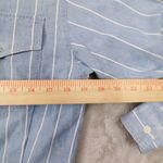 Liz Claiborne Lizwear Vintage Blue Pin Stripe Darted Waist Button Up Shirt size Small Photo 5