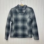 The North Face Women's Plaid Fleece Pullover Cowl Blue and gray Hoodie Size S Photo 4