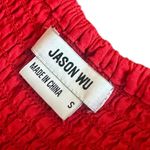 Jason Wu Red Sleeveless Tiered Maxi Dress Linen Blend Party Size Small Women's Photo 12