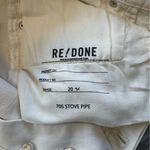 RE/DONE Sz 29 Comfort Stretch High Rise 70s Stove Pipe Vintage White Jeans Photo 5