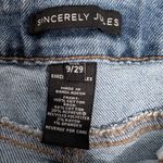 Sincerely Jules High Waisted Distressed Denim Shorts W9/29 Medium Wash Blue Photo 2