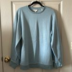 Ted Baker Women’s Powder Blue Oversized Puff Sleeve Sweatshirt Size 8 (3) Photo 3