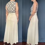 Vintage 70s Lurex Disco Maxi Dress Size L Photo 3