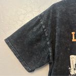 Romwe ⭐️ black acid wash los angeles live up to the good times tshirt size small Photo 9