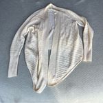 Title Nine  Women's Cream Delicate Knit Open Cardigan 100% Washable Wool Large Photo 0