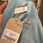 Meshki  Davina Powder Blue Satin Long Sleeve Mini Dress Photo 5