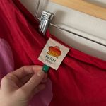 Farm Rio L Flower Cut-Out One Shoulder Midi Dress in Red and Pink Photo 5