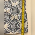 Joie  Women Blue White Leaf 100% Linen Cropped Wide Leg Pants elastic waist S Photo 4