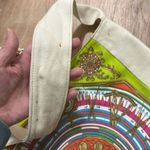 ECHO | Large Boho Trippy Clock Canvas Tote Bag Green Photo 4